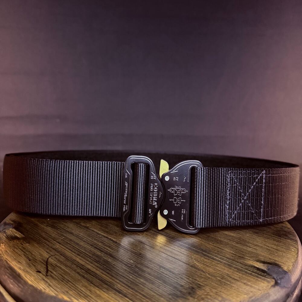 Condor Gun Belt Size 36"-40" Cobra Pro Tactical Nylon Black & Gold Buckle